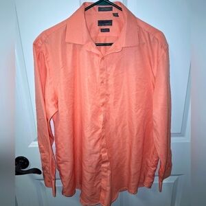 Black Label by Ruffini men's long sleeve button-down in a size large. Sateen